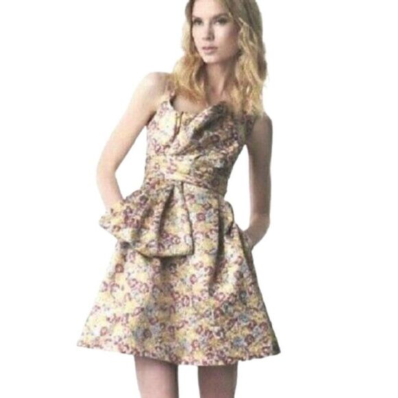 Zac Posen for Target Metallic Floral Brocade Party Dress - Picture 1 of 11